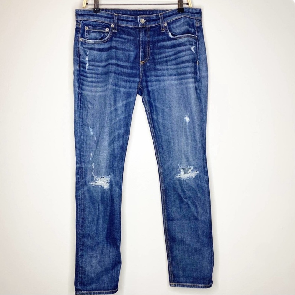 Rag & Bone Dre Slim Boyfriend Distressed Dark Wash Jeans 29